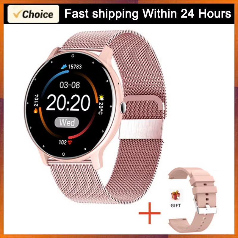 2025 Smart Watch for Women & Men – Fitness Tracker with 1.28" HD Touch Display, Heart Rate & Blood Pressure Monitor, IP67 Waterproof, Android & iOS