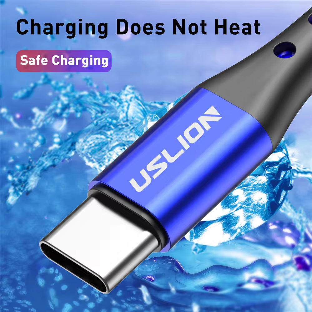 USB Type-C Cable 3A | Fast Charging Nylon Braided | Android & Huawei - Home Pulse