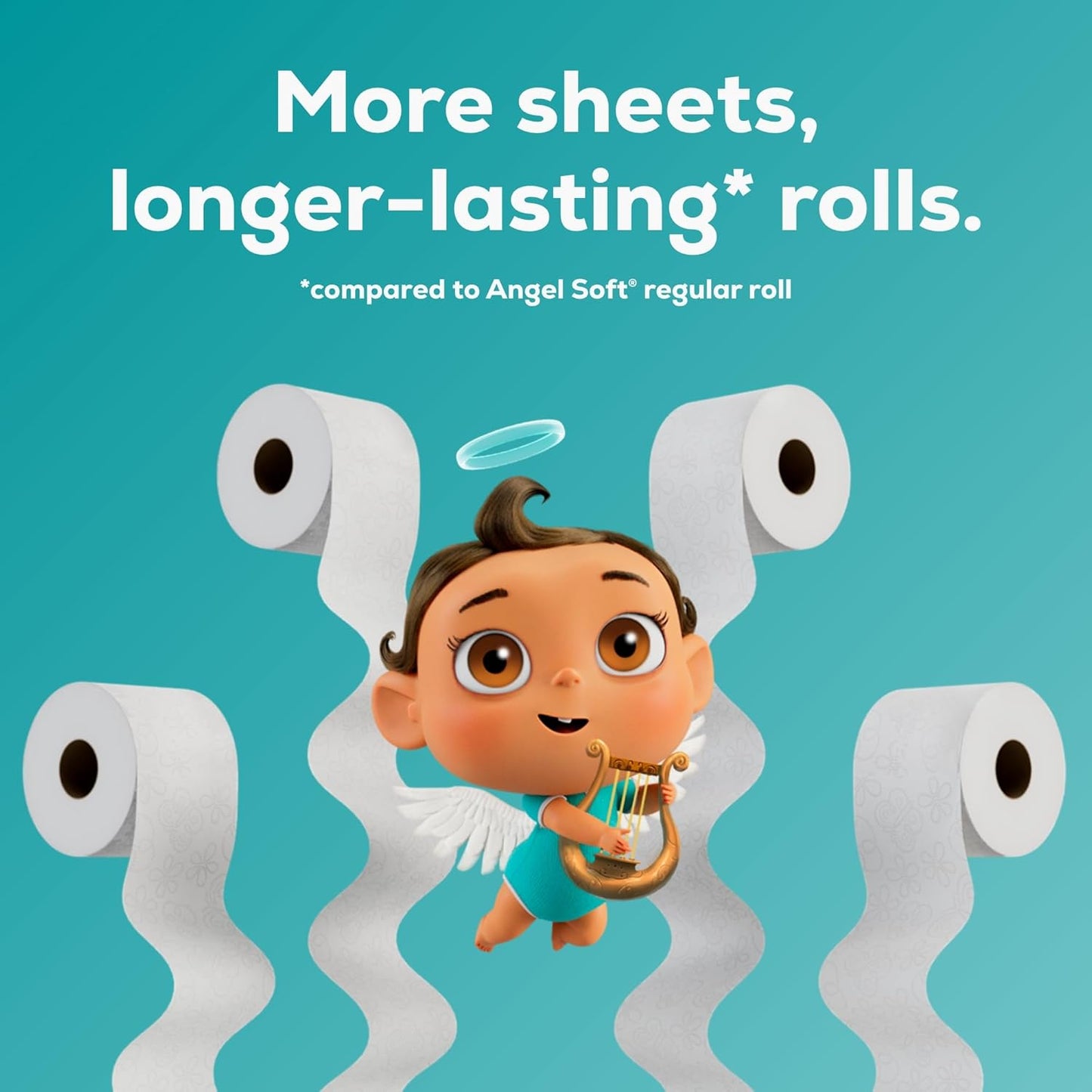 Angel Soft Ultra Toilet Paper, 6 Mega Rolls = 24 Regular Rolls, 2 Ply Toilet Tissue