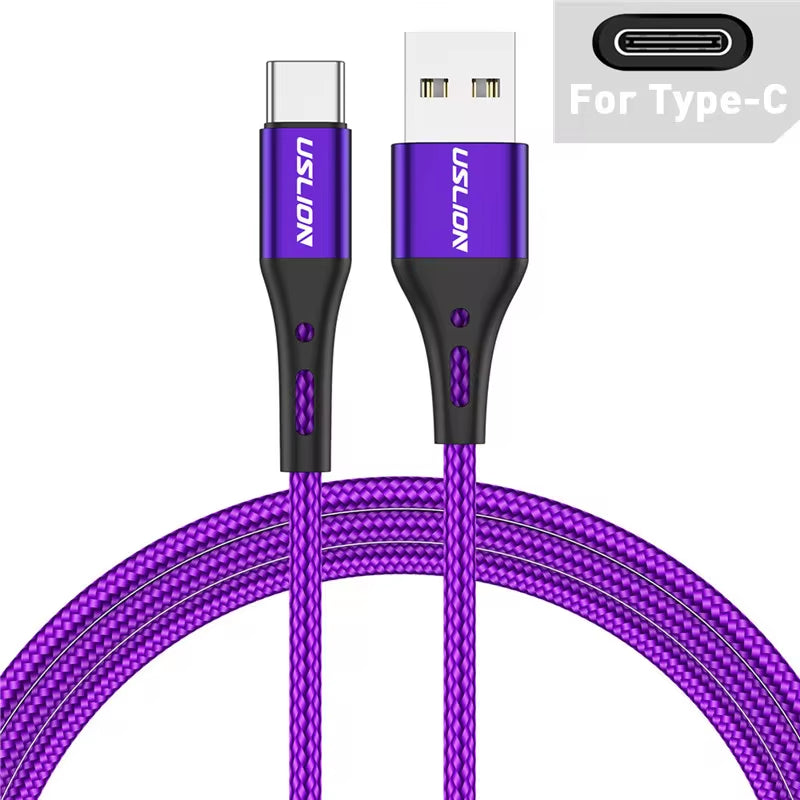 USB Type-C Cable 3A | Fast Charging Nylon Braided | Android & Huawei - Home Pulse
