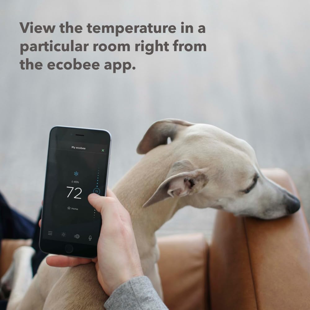 ecobee SmartSensor 2-Pack – Room Occupancy & Temperature Detection, Comfort, Security, Energy Savings, Compatible with ecobee Smart Thermostats