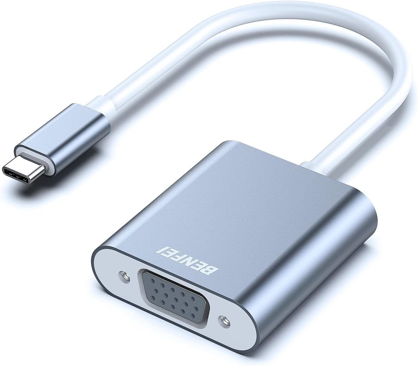 BENFEI USB-C to VGA Adapter – Thunderbolt 3/4 Converter, Aluminum Shell – Compatible with MacBook, iPhone 15, iPad, Dell, HP, Samsung