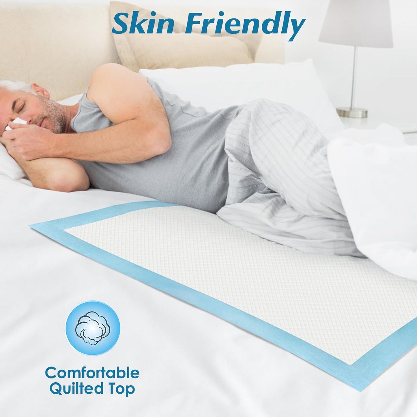 50-Pack 30"x36" Super Absorbent Disposable Underpads – Leakproof Bed Pads for Babies, Adults & Pets, XXL Quick-Dry Incontinence Pads