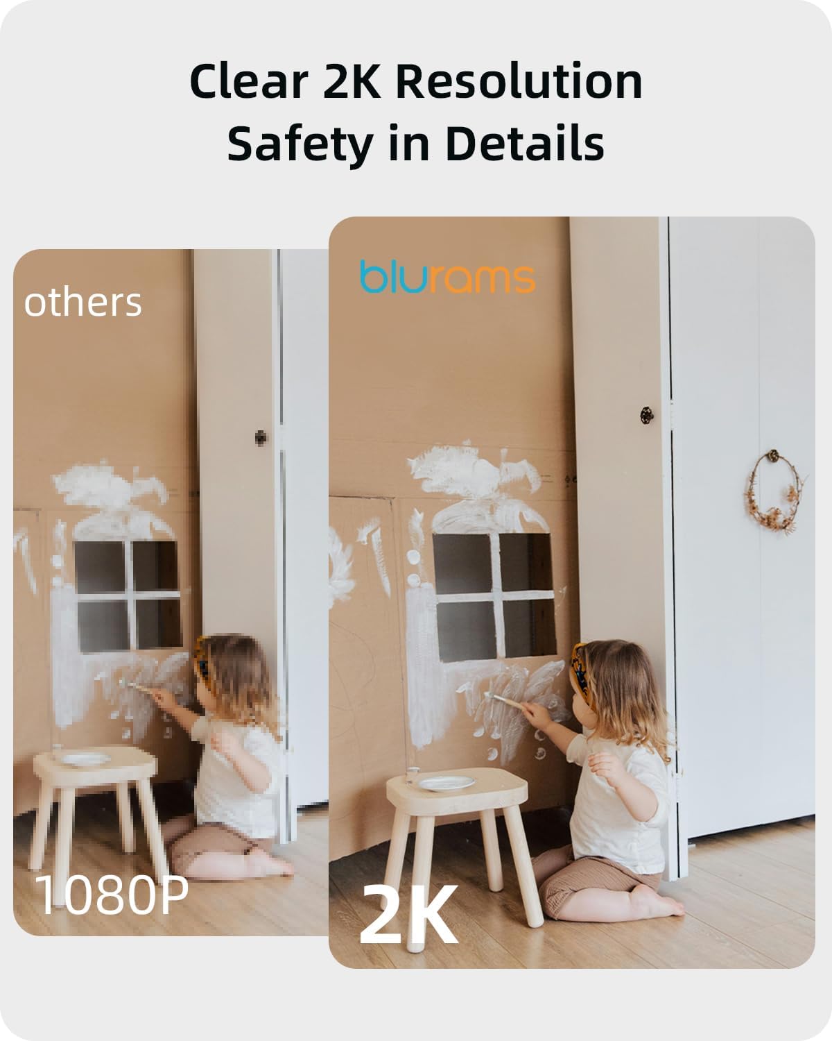Blurams Indoor Camera 2K – 360° Pan/Tilt Pet Cam with Motion Tracking, 2-Way Audio, Night Vision, AI Detection, Works with Alexa & Google