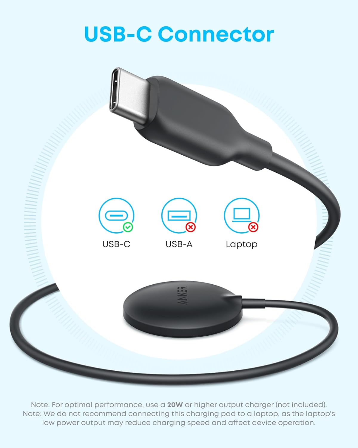 Anker Zolo Magnetic Wireless Charger – Qi2 15W MagSafe-Compatible Charging Pad for iPhone & AirPods, Black, 1-Pack