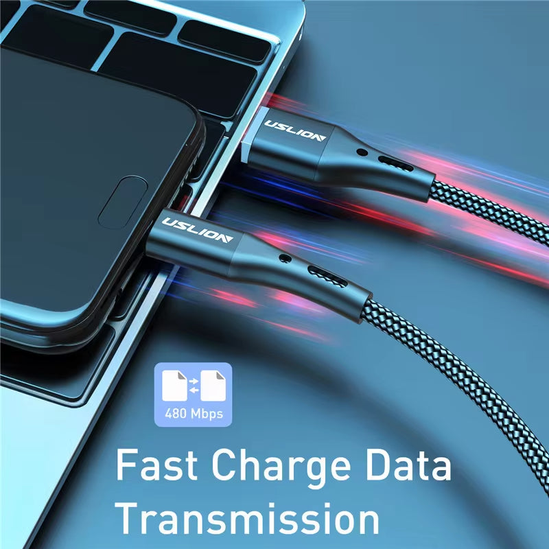 USB Type-C Cable 3A | Fast Charging Nylon Braided | Android & Huawei - Home Pulse
