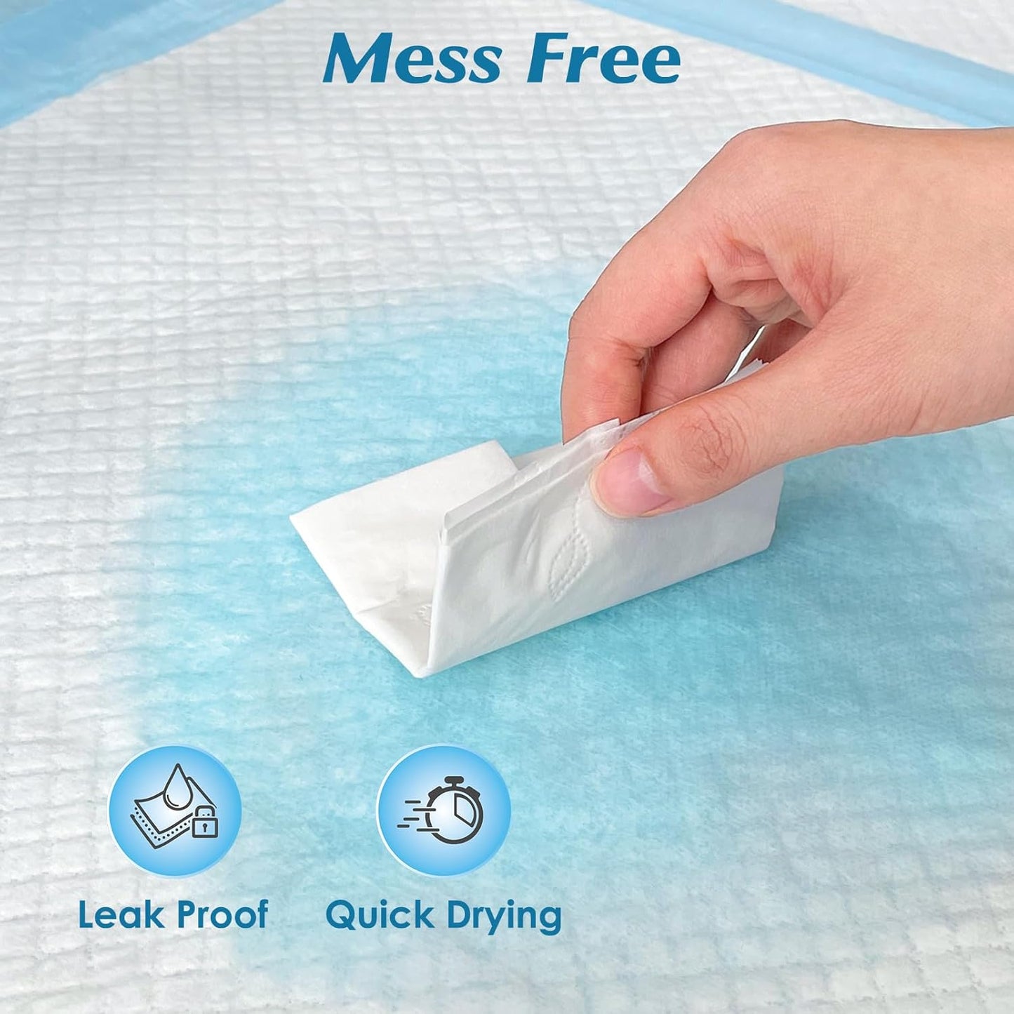 50-Pack 30"x36" Super Absorbent Disposable Underpads – Leakproof Bed Pads for Babies, Adults & Pets, XXL Quick-Dry Incontinence Pads