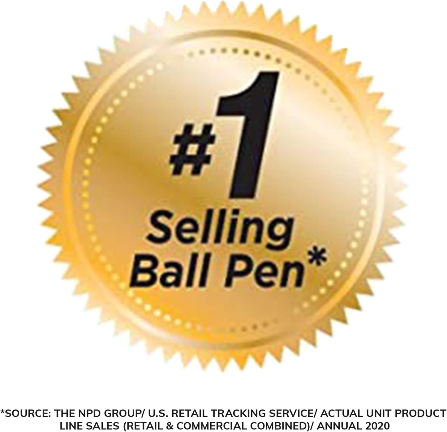BIC Round Stic Xtra Life Ballpoint Pens – Black, Medium 1.0mm, 10-Pack, Comfortable Writing, No.1 Best-Selling Pen