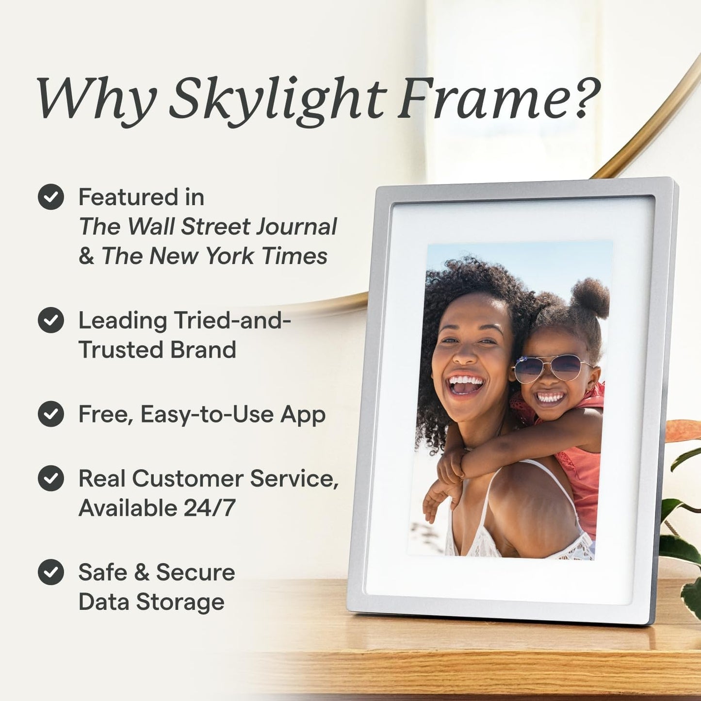 Skylight WiFi Digital Picture Frame 10-Inch – Touch Screen, Instant Photo Sharing, Easy Setup – Smart Digital Photo Frame for Families & Gifts