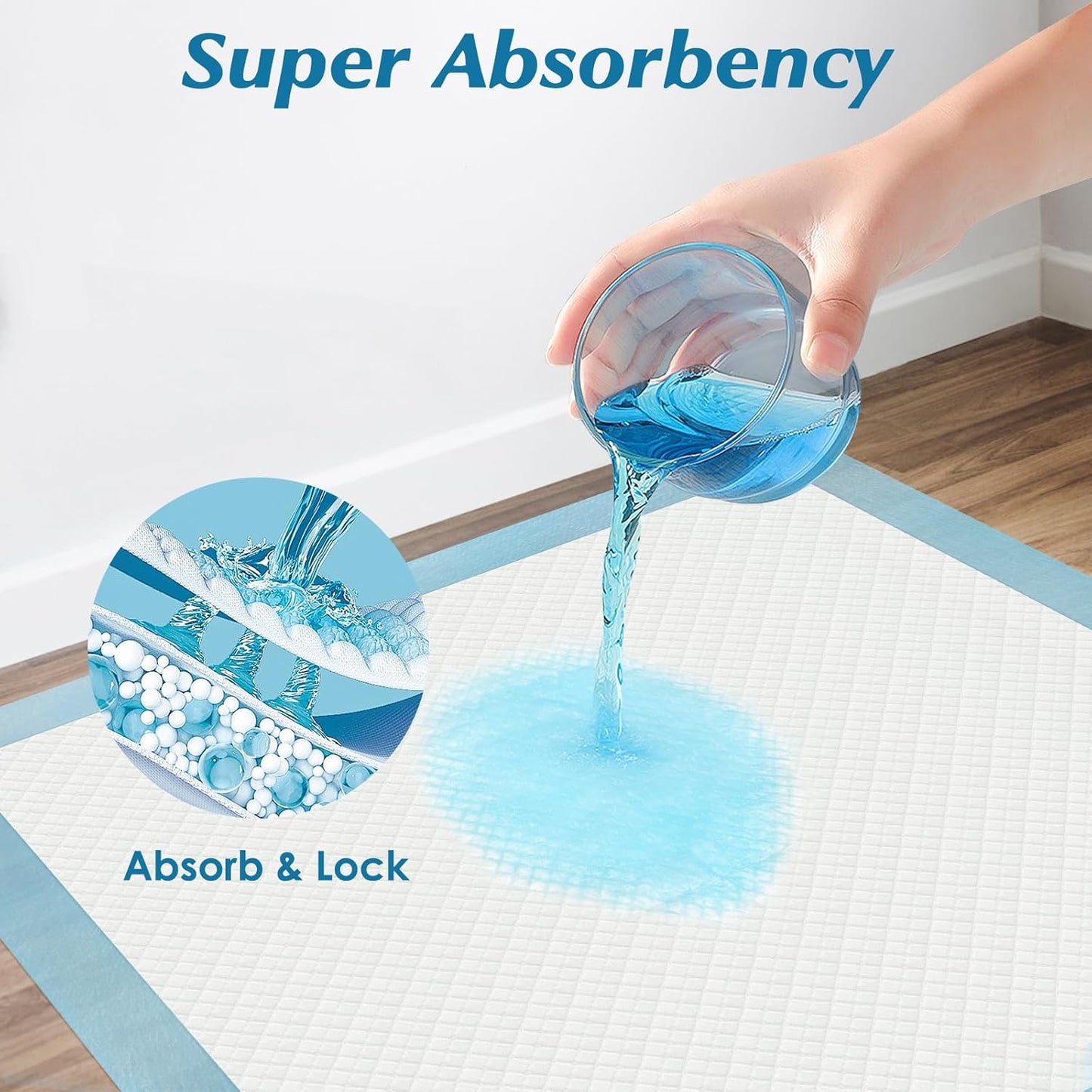 50-Pack 30"x36" Super Absorbent Disposable Underpads – Leakproof Bed Pads for Babies, Adults & Pets, XXL Quick-Dry Incontinence Pads