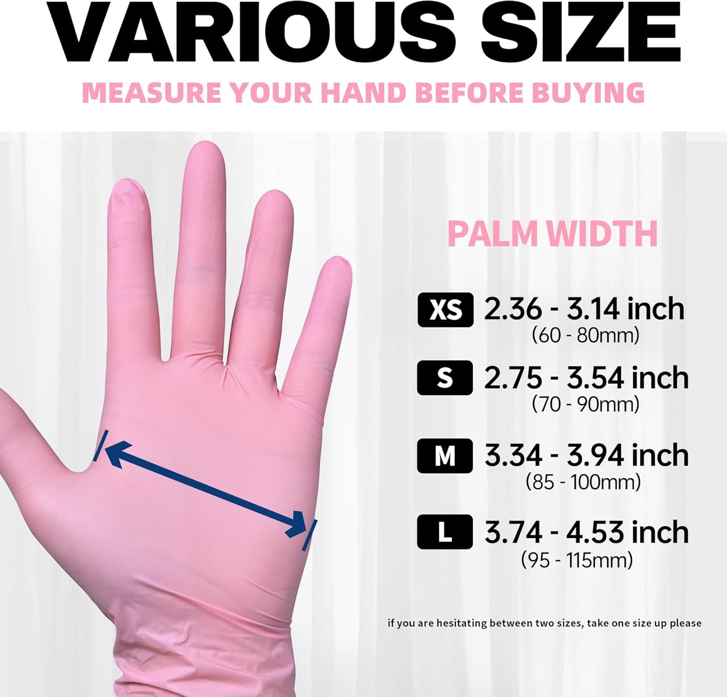 Beastek Nitrile Exam Gloves, 4Mil Disposable Powder-Free Latex-Free Glove for Medical Cooking Clean Esthetician, 100 Pcs