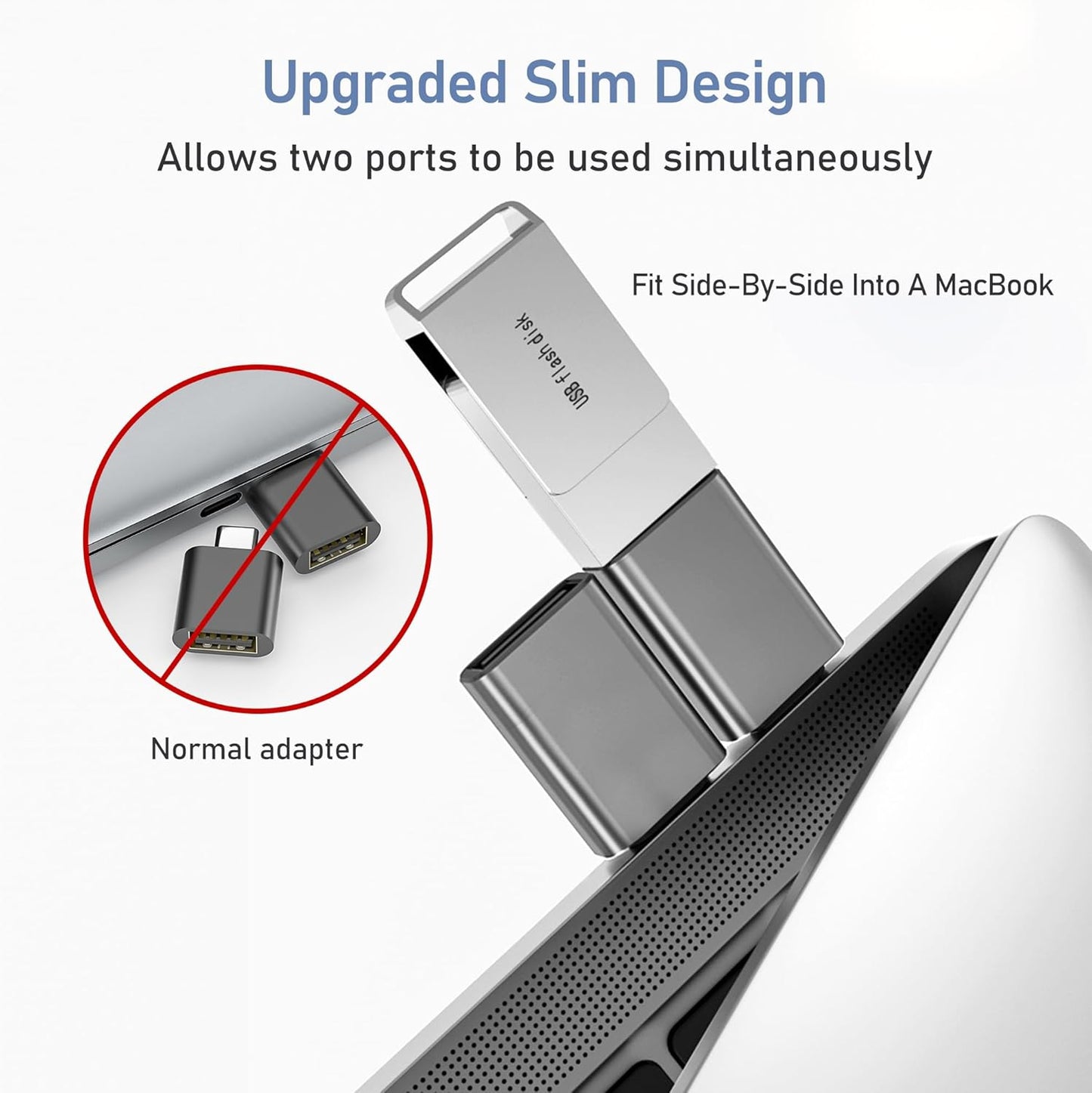 Basesailor USB-C to USB Adapter – 3-Pack OTG Converters for MacBook, iPad, iPhone, Samsung & USB Devices