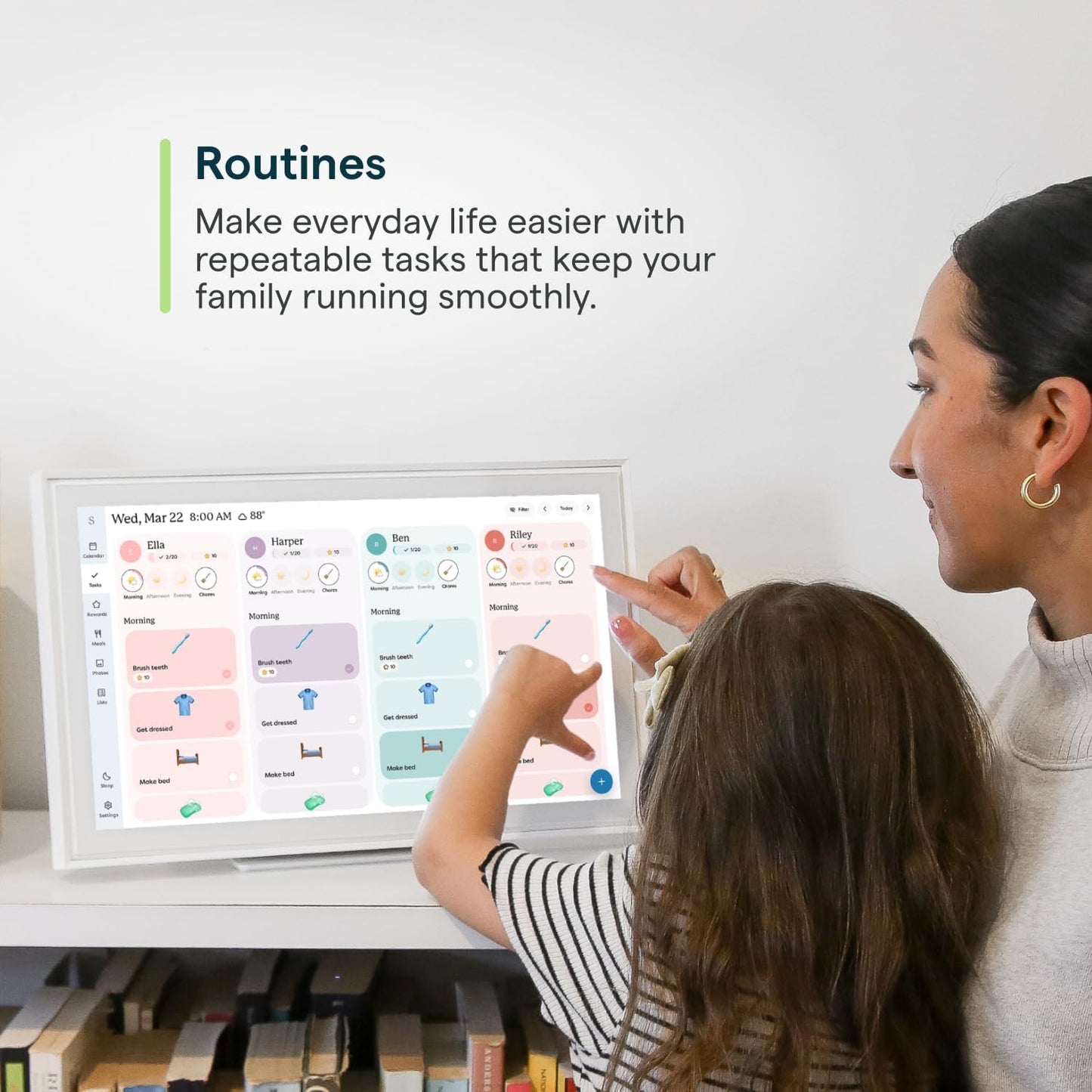 Skylight 15" Smart Digital Wall Calendar & Family Planner – Touchscreen Chore Chart