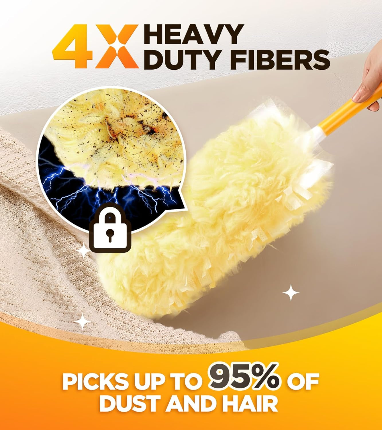 30-Pack Heavy Duty Duster Refills for Swiffer – Multisurface 360° Microfiber Disposable Dusters for Home, Blinds, Fans & Corners