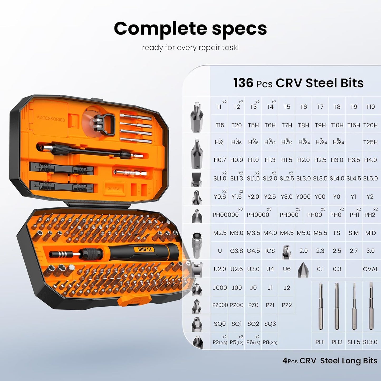152 in 1 Precision Screwdriver Set – Magnetic Repair Tool Kit with Torx, Triwing & Pentalobe Bits for Electronics, Laptop, iPhone, PS5 & Xbox