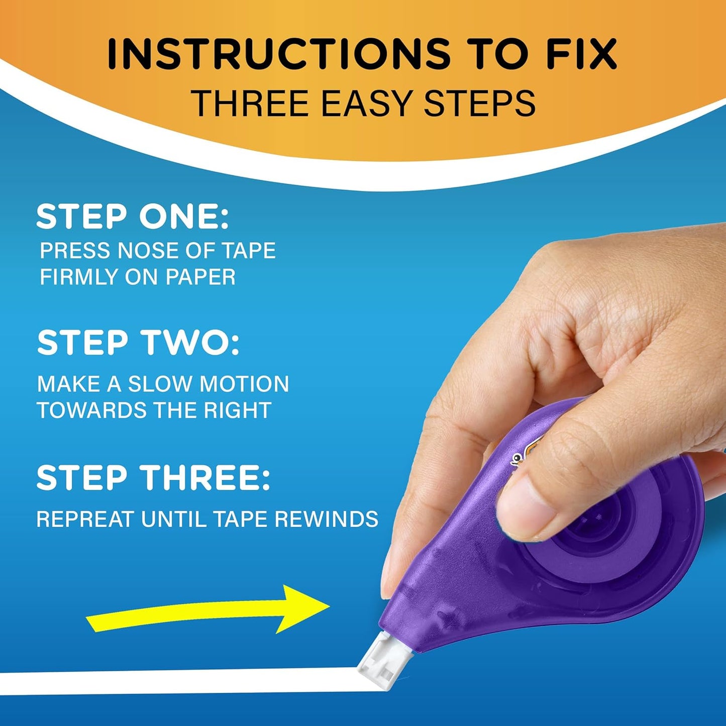 BIC Wite-Out EZ Correct Correction Tape – 19.8 ft, 4-Pack, Fast, Clean & Tear-Resistant – Ideal for School & Office