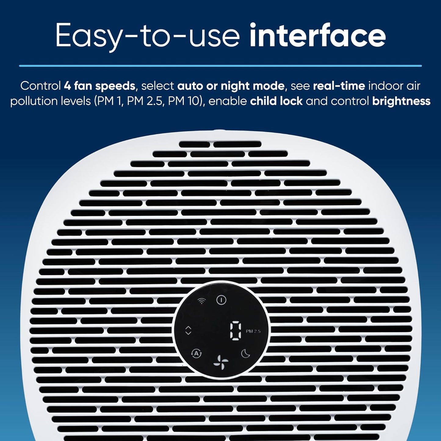 Blueair Blue Pure 211i Max Smart Air Purifier – Large Rooms up to 3,048 ft², HEPASilent™ Dual Filter, Smart App, Washable Pre-Filter, White