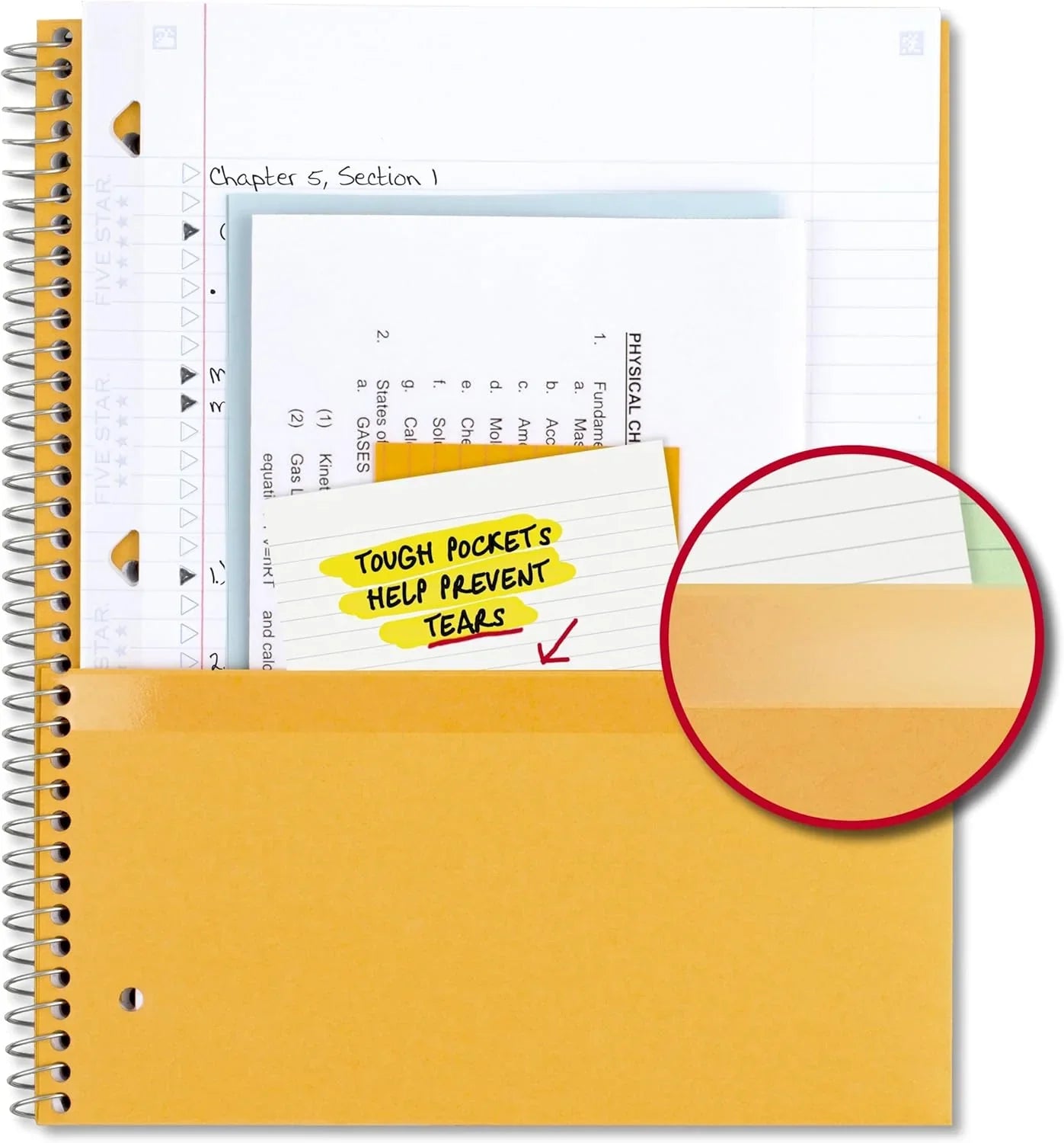 Five Star Spiral Notebook 6-Pack | 1 Subject College Ruled 8.5"x11"