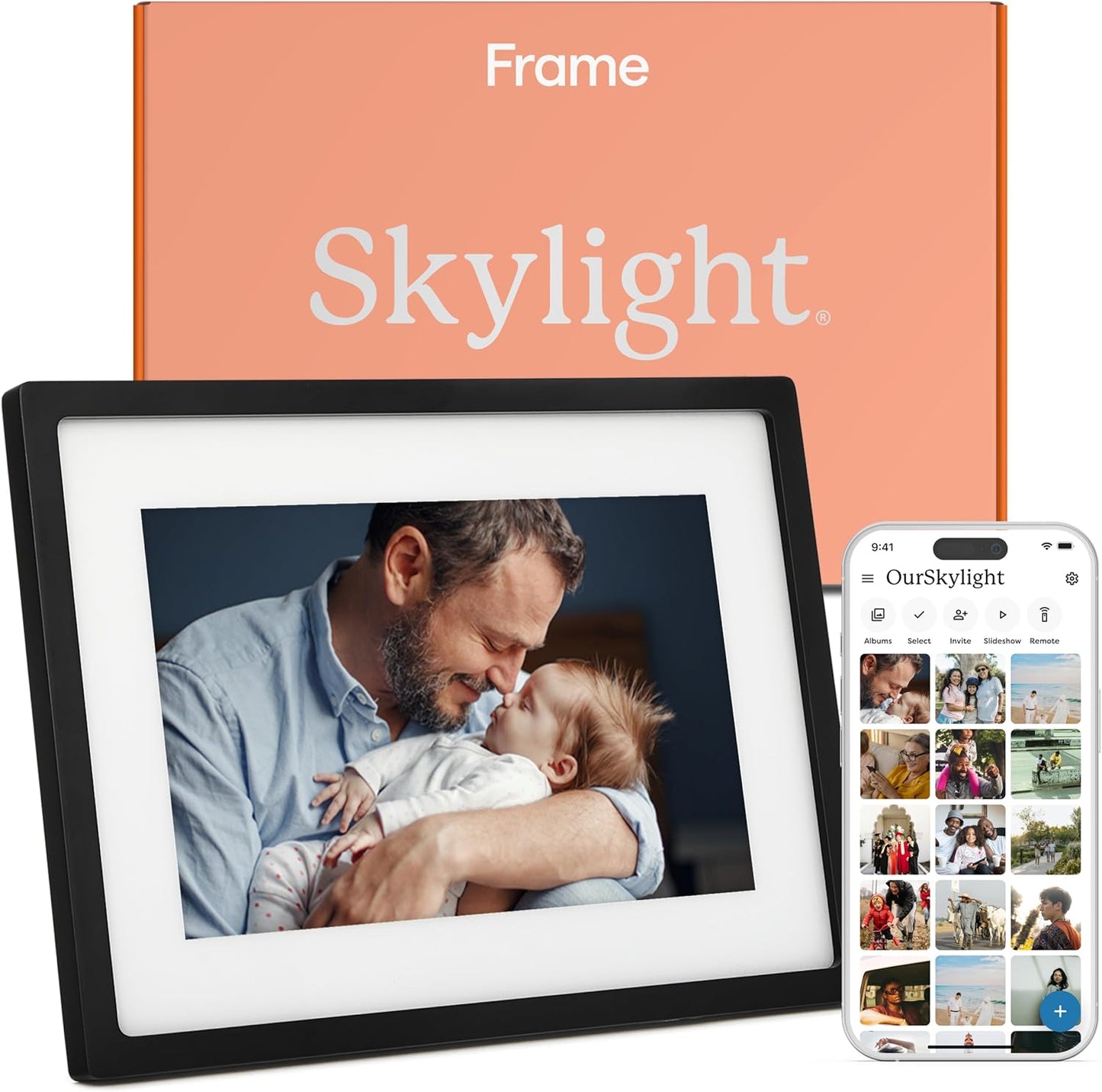Skylight WiFi Digital Picture Frame 10-Inch – Touch Screen, Instant Photo Sharing, Easy Setup – Smart Digital Photo Frame for Families & Gifts