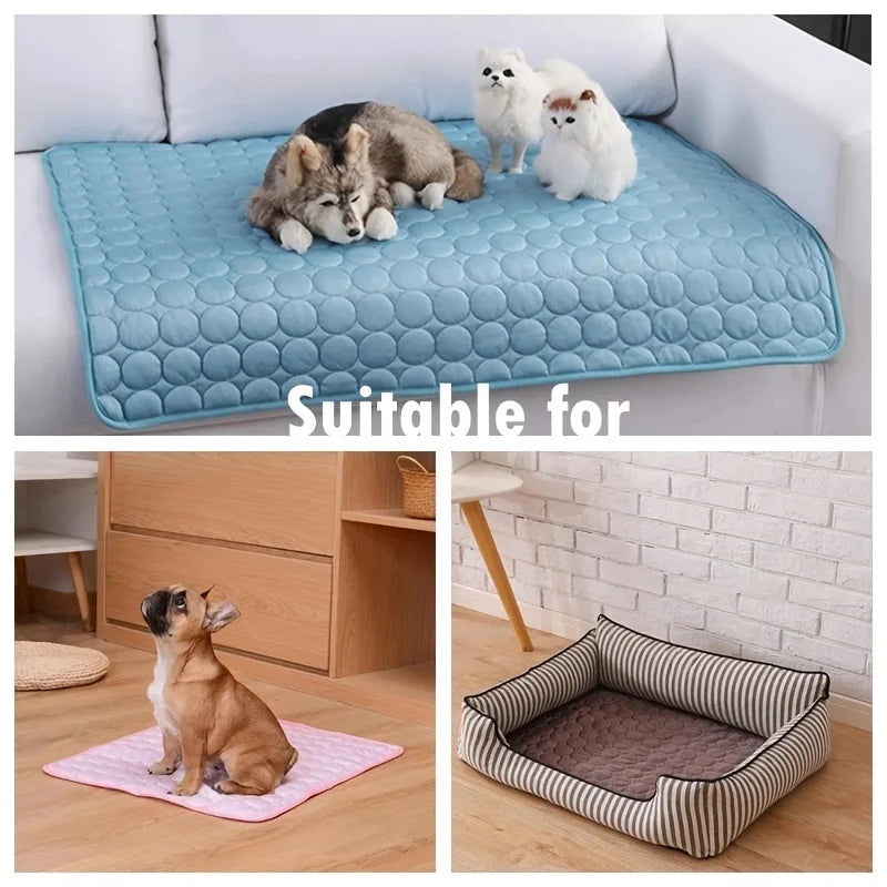 Dog Cooling Mat – Summer Pet Cooling Bed & Ice Pad Blanket for Dogs and Cats – Extra Large, Durable & Washable