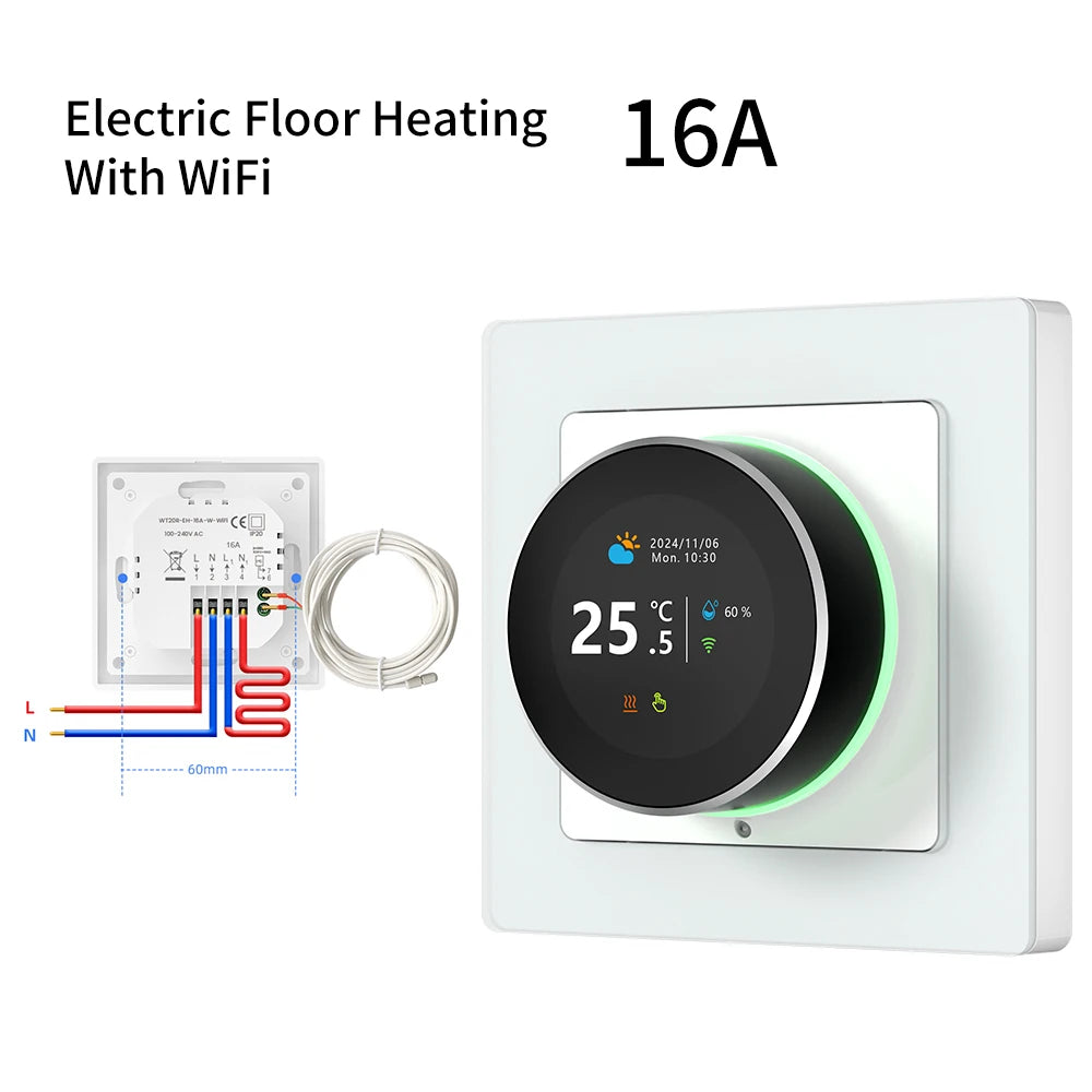 Tuya WiFi Smart Thermostat Knob | Temperature Controller for Boiler & Heating - Home Pulse