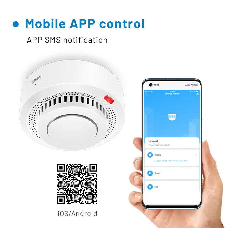 Tuya Smart WiFi Smoke Detector | Fire Protection Alarm with Smart Life App - Home Pulse