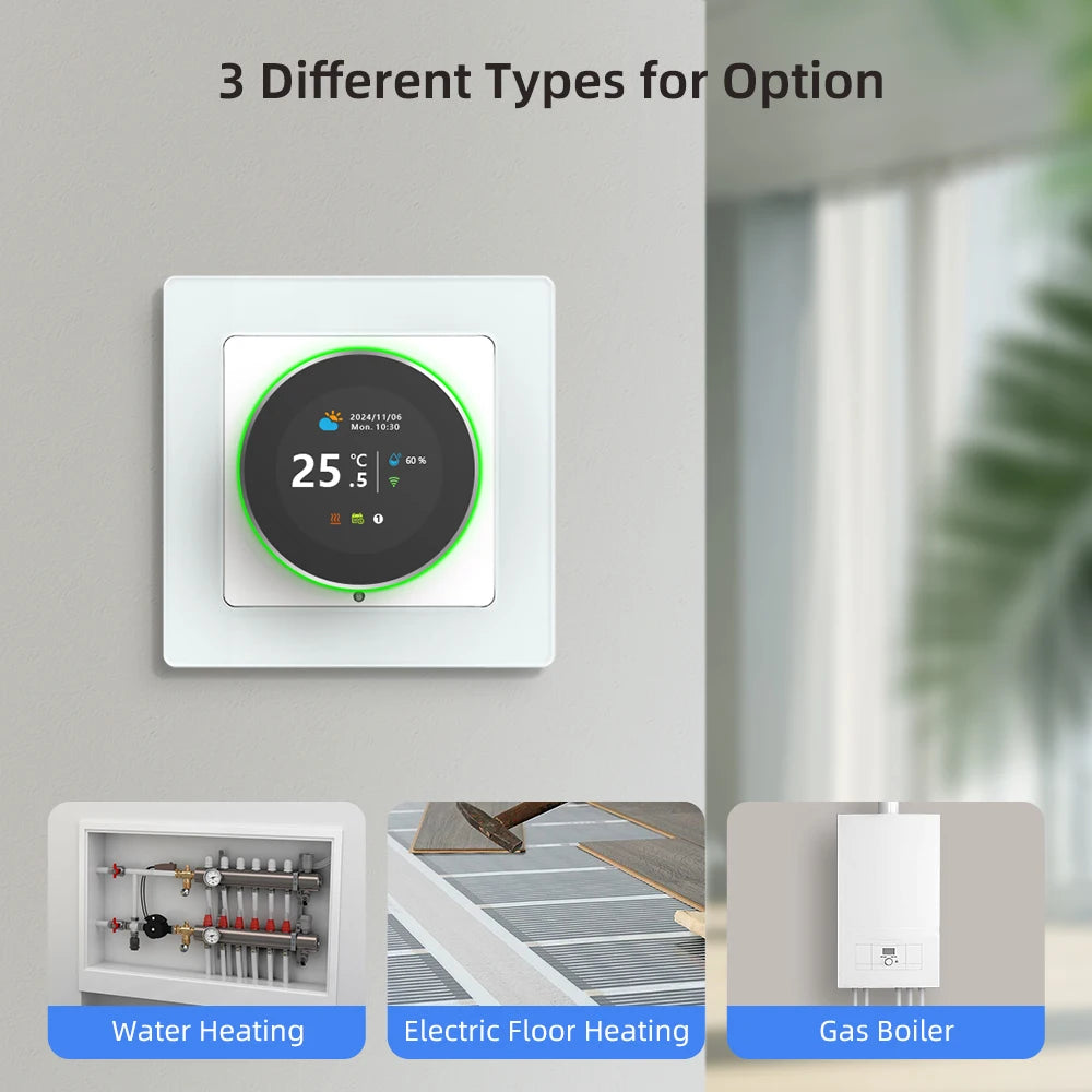 Tuya WiFi Smart Thermostat Knob | Temperature Controller for Boiler & Heating - Home Pulse