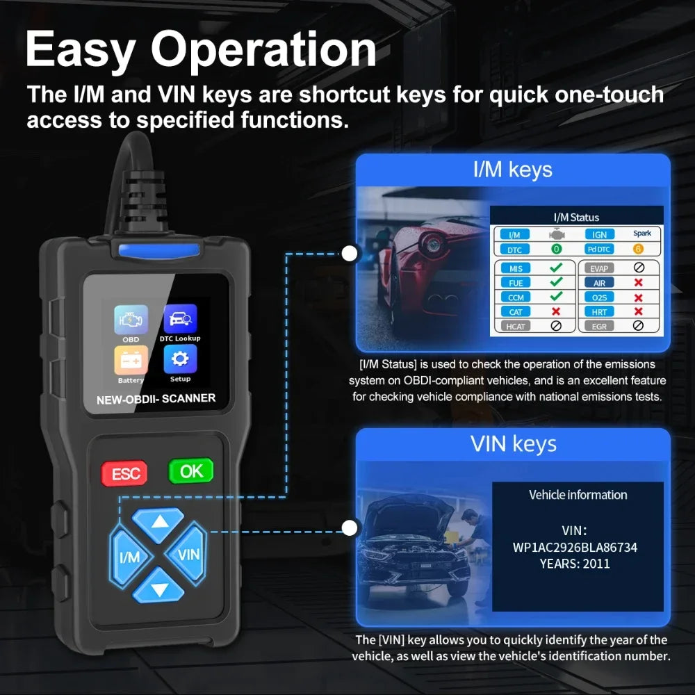 Best Quality T100 OBD II Scanner Tool | Professional Automotive Diagnostic Scanner | Car Code Reader & Troubleshooting Tool