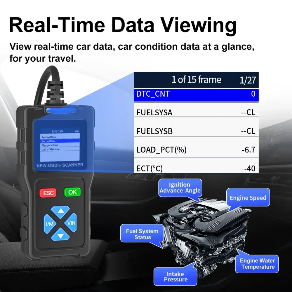 Best Quality T100 OBD II Scanner Tool | Professional Automotive Diagnostic Scanner | Car Code Reader & Troubleshooting Tool
