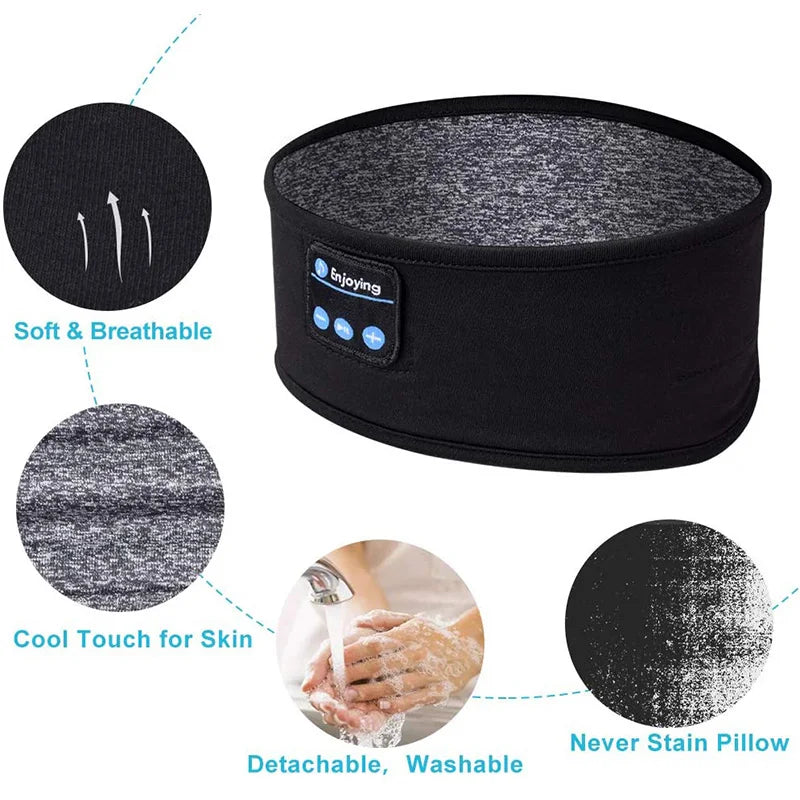 Bluetooth Headband Headphones | Wireless Sports & Sleep Eye Mask with Music - Home Pulse