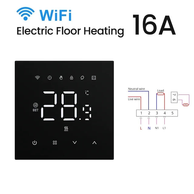 Tuya WiFi Smart Thermostat | Temperature Controller for Electric & Gas Boiler - Home Pulse