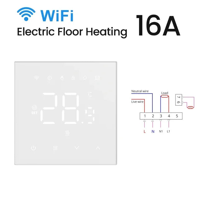 Tuya WiFi Smart Thermostat | Temperature Controller for Electric & Gas Boiler - Home Pulse