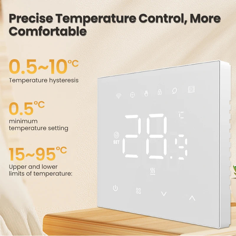 Tuya WiFi Smart Thermostat | Temperature Controller for Electric & Gas Boiler - Home Pulse