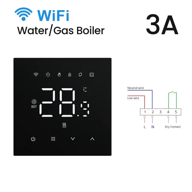 Tuya WiFi Smart Thermostat | Temperature Controller for Electric & Gas Boiler - Home Pulse