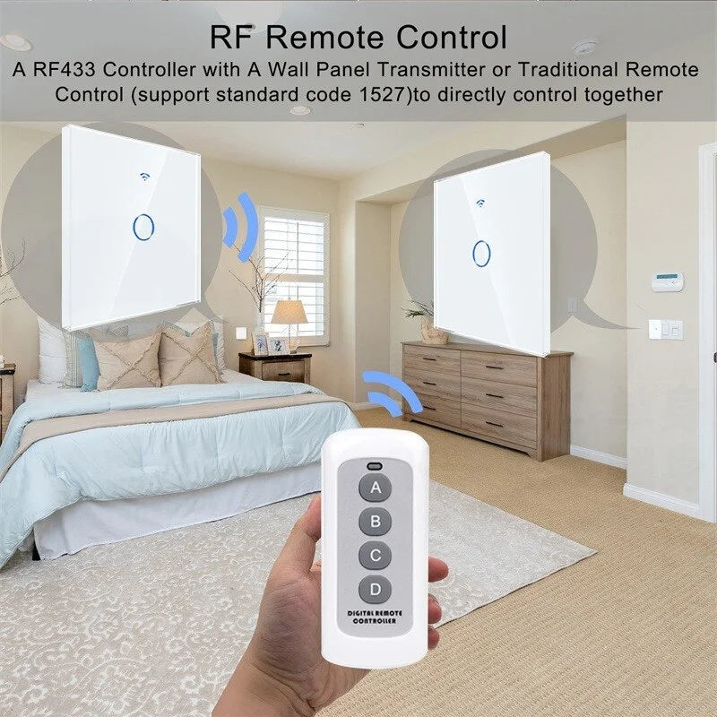 Smart Light Switch EU | WiFi & RF433 | Alexa & Google Home - Home Pulse