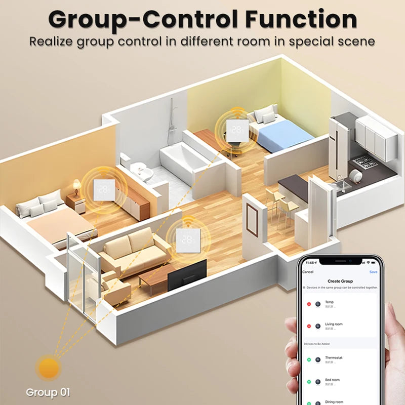 Tuya WiFi Smart Thermostat | Temperature Controller for Electric & Gas Boiler - Home Pulse