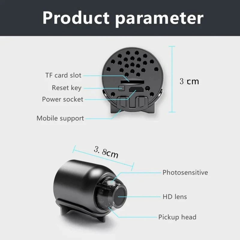 X5 Mini Camera 1080P | Wireless Portable Cam with Night Vision & Motion Detection - Home Pulse