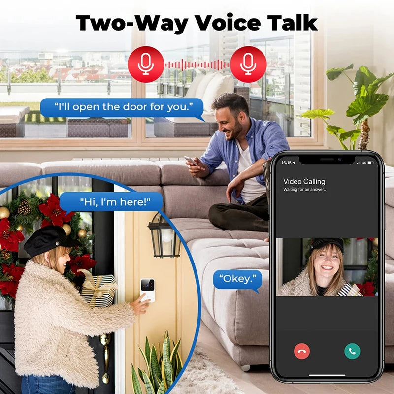 Wireless Smart Doorbell | WiFi Security Camera | Alexa & Google - Home Pulse