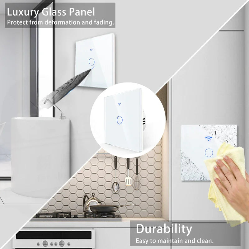 Smart Light Switch EU | WiFi & RF433 | Alexa & Google Home - Home Pulse