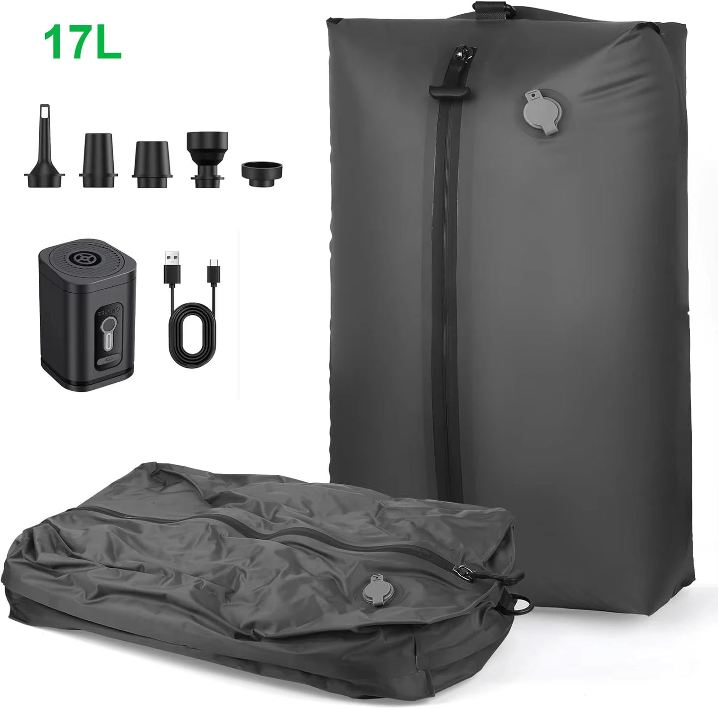 17L–34L Travel Vacuum Bag with Air Pump – Reusable Compression Storage Bag for Suitcases, Backpacks & Luggage – Space Saver Organizer