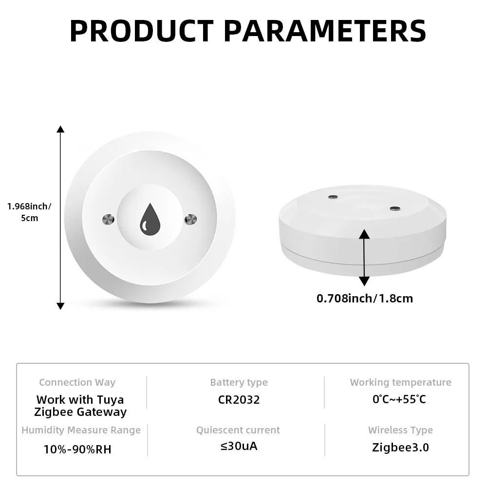 Ewelink Zigbee Water Leak Sensor | Smart Flood Detector with App Monitoring - Home Pulse
