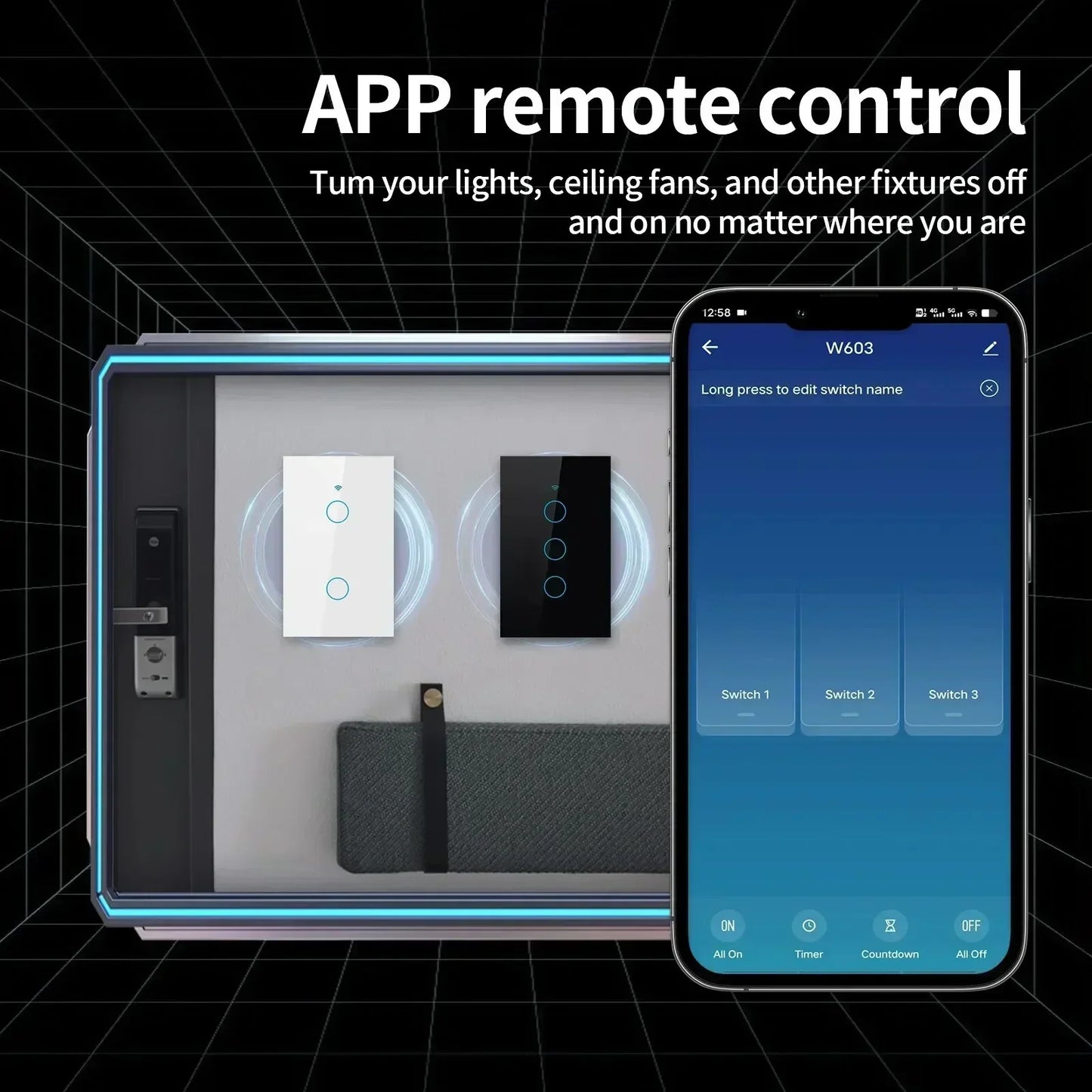 Smart Light Switch US | WiFi & Bluetooth | Alexa & Google Home - Home Pulse