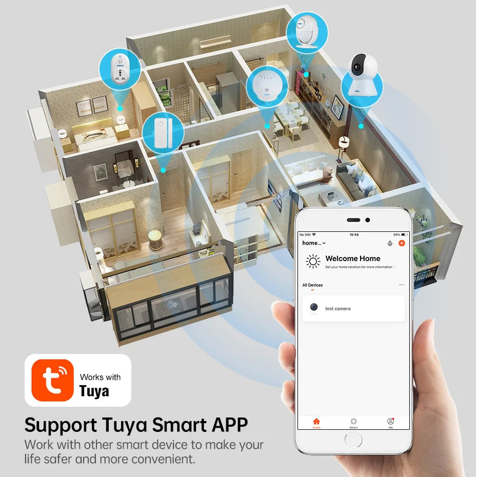 5MP 4K Tuya Mini WiFi Camera | Indoor Smart CCTV - Home Pulse