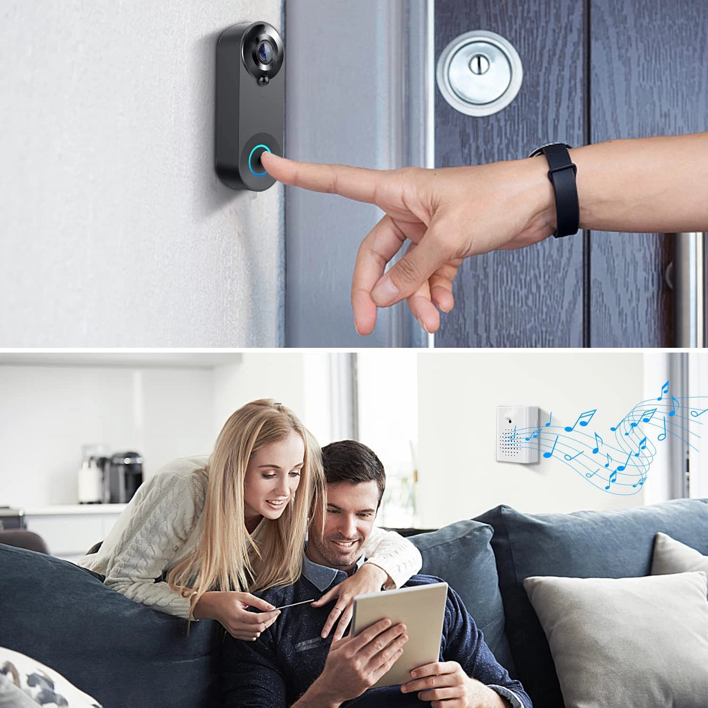Wireless Video Doorbell 1080P | WiFi Smart Camera | Tuya & Night Vision - Home Pulse