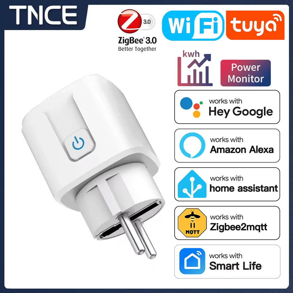 Smart WiFi Plug EU 16A/20A | Power Monitoring & Timer | Alexa & Google - Home Pulse