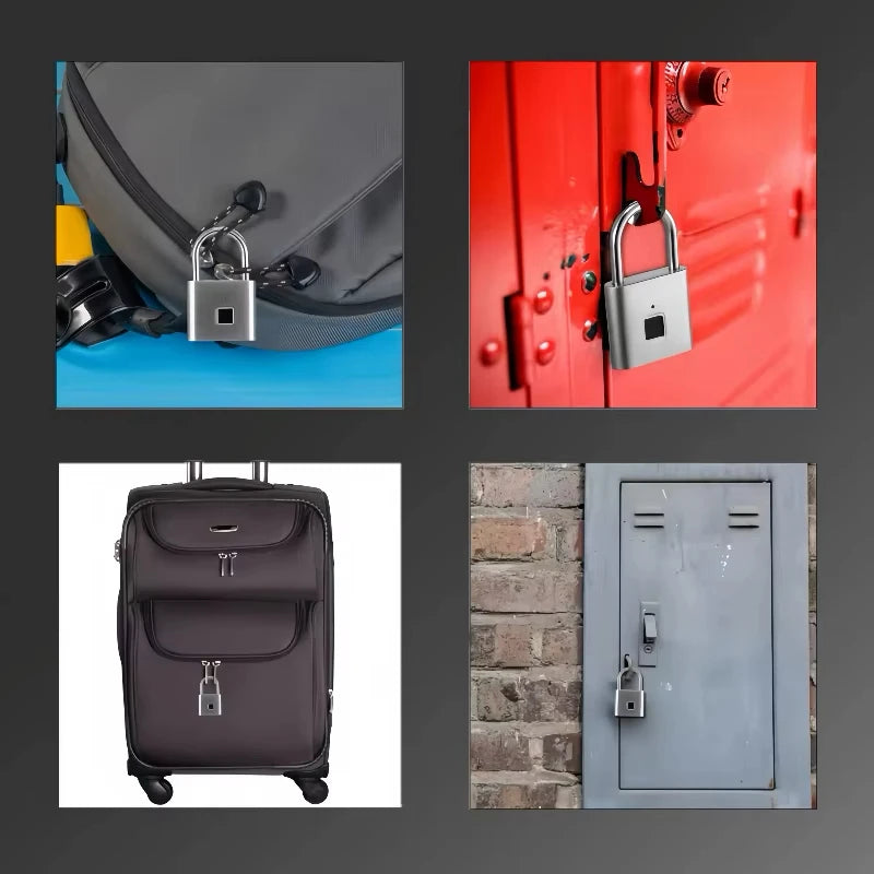 Smart Fingerprint Padlock | Waterproof Outdoor Lock with Rechargeable Battery - Home Pulse
