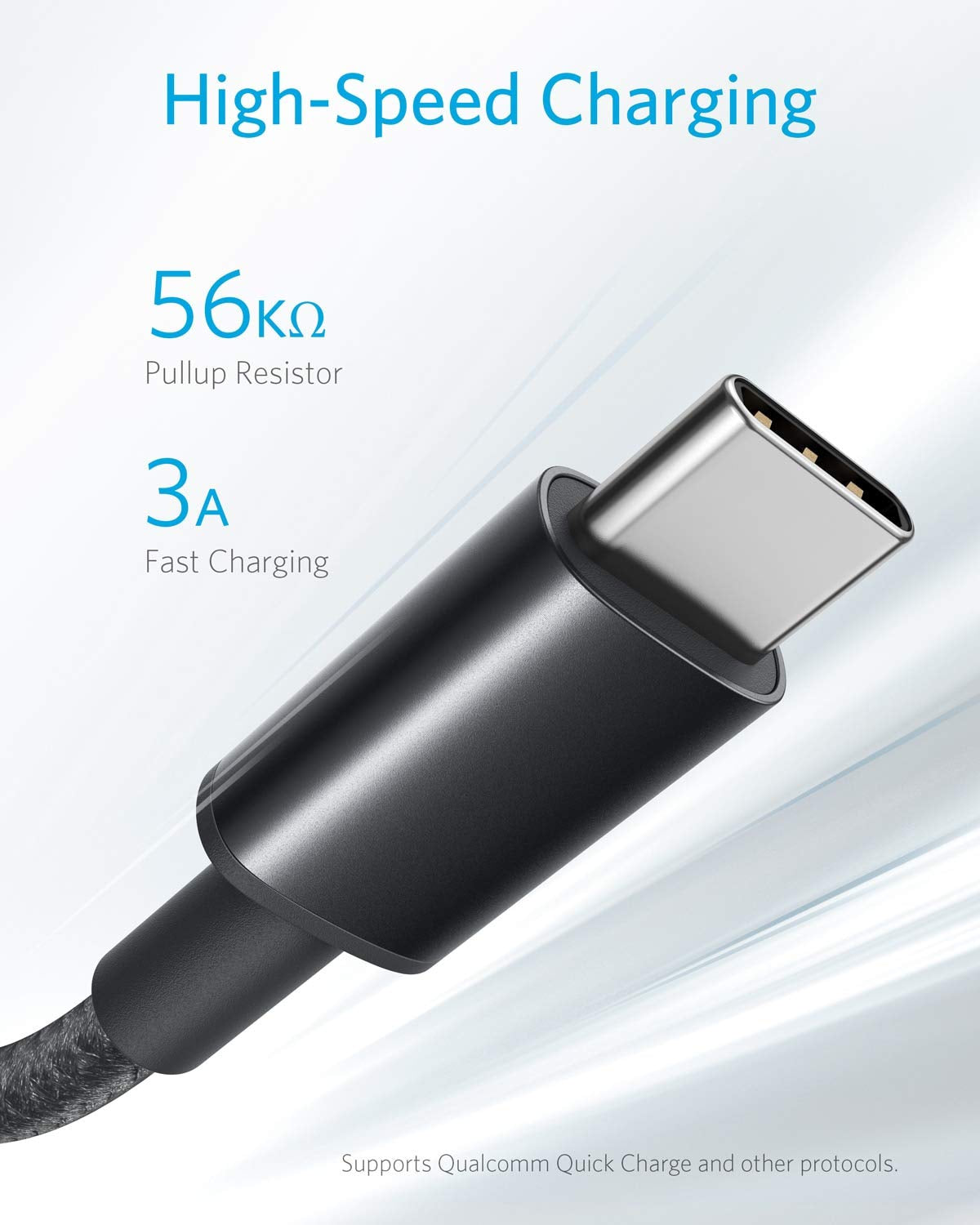 Anker USB-C to USB-A Cable – 2-Pack 6FT Nylon Fast Charging for Samsung Galaxy, LG, and Other USB-C Devices