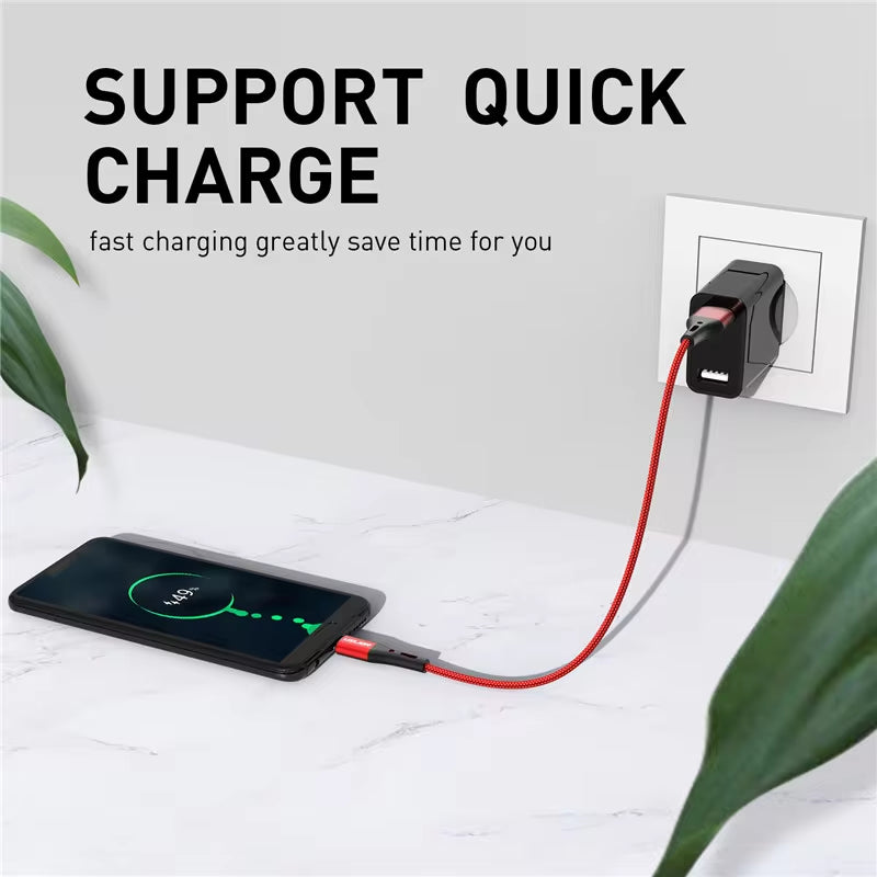 USB Type-C Cable 3A | Fast Charging Nylon Braided | Android & Huawei - Home Pulse