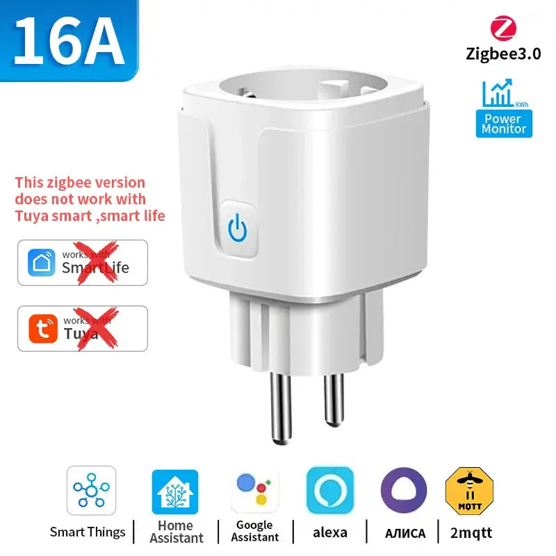 Smart WiFi Plug EU 16A/20A | Smart Socket with Power Monitoring Works with Alexa & Google - Home Pulse