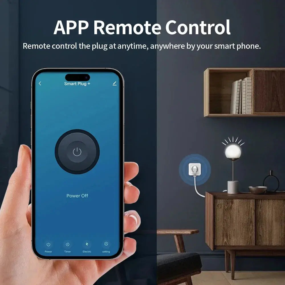 Smart WiFi Plug EU 16A/20A | Smart Socket with Power Monitoring Works with Alexa & Google - Home Pulse